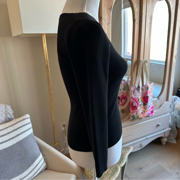 BCBG Black Beaded Top - Picture 5 of 6